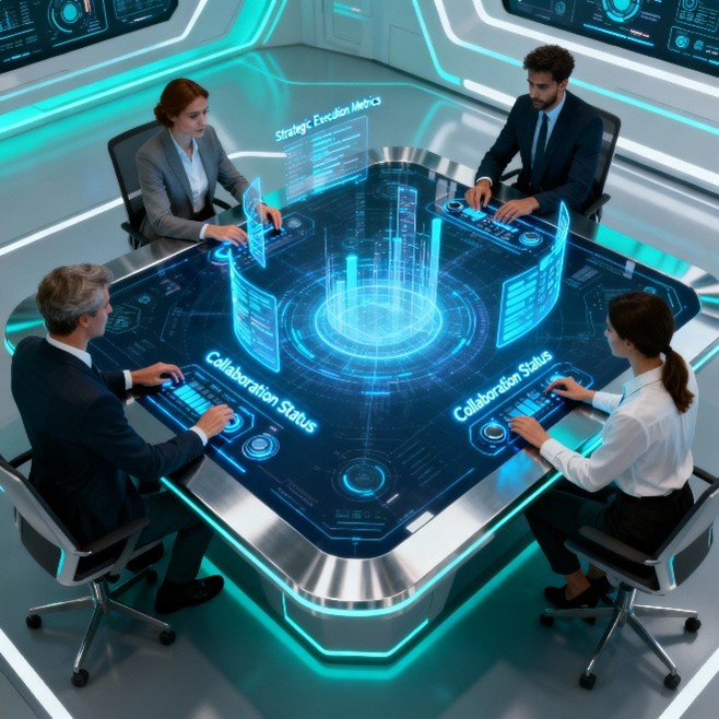 Corporate team collaboration